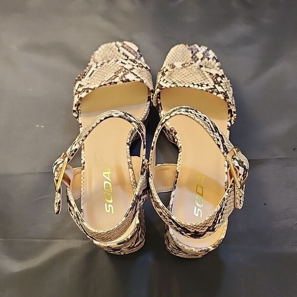 BRAND NEW SODA MACEY PYTON SLADIES WOMEN'S BLOCK HEEL SANDALS G1 - Picture 5 of 16